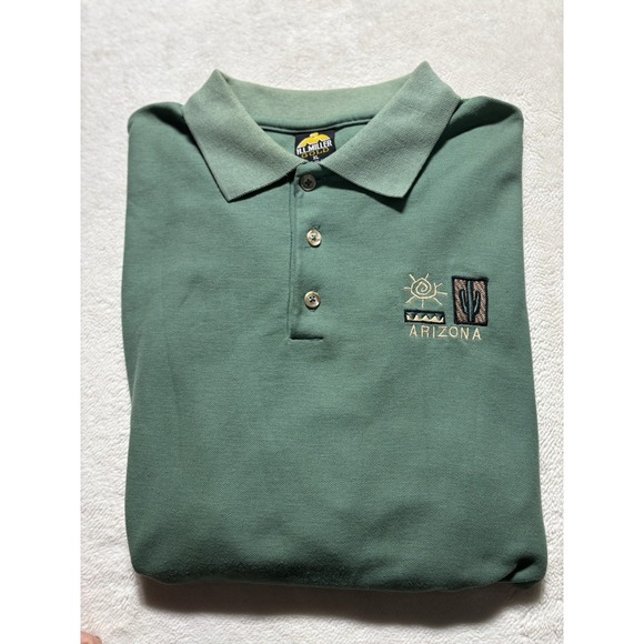 Arizona Polo Shirt Cactus Patch Short Sleeve Men's Size XL - Picture 10 of 10